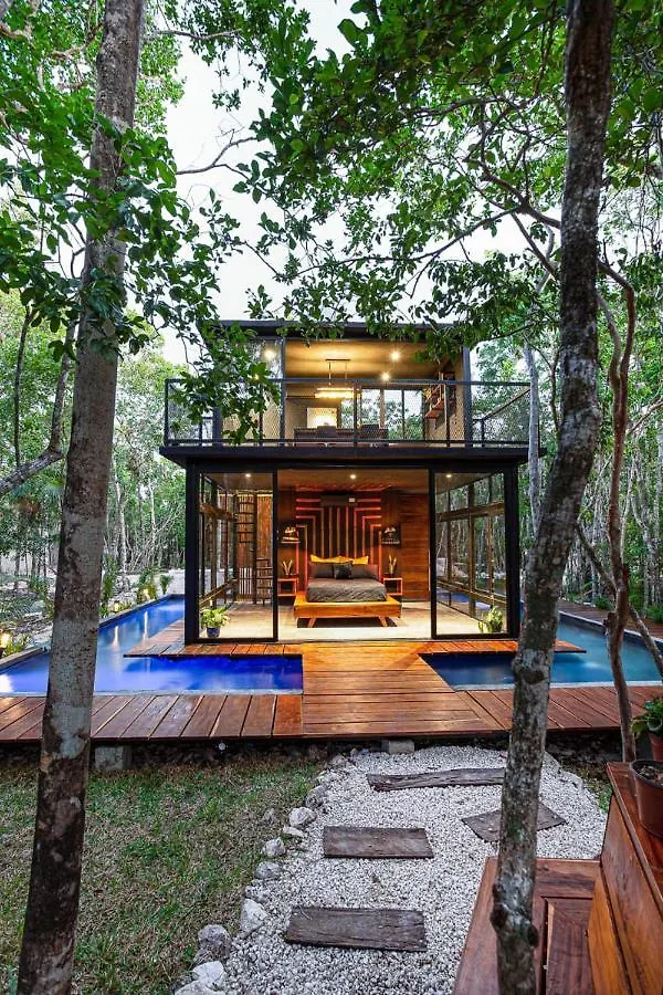 Villa Tiny House En La Selva Con Cenote Natural Privado